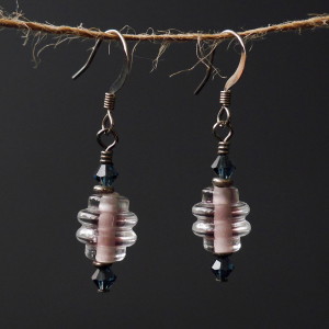 Lilac Glass Beaded Earrings